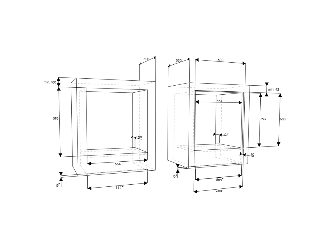 HORNO EMPOTRABLE ELÉCTRICO 59L MANTENER CALIENTE FHE 1130M 2