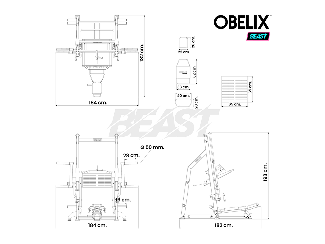 Prensa Vertical 90º Beast | Obelix 6