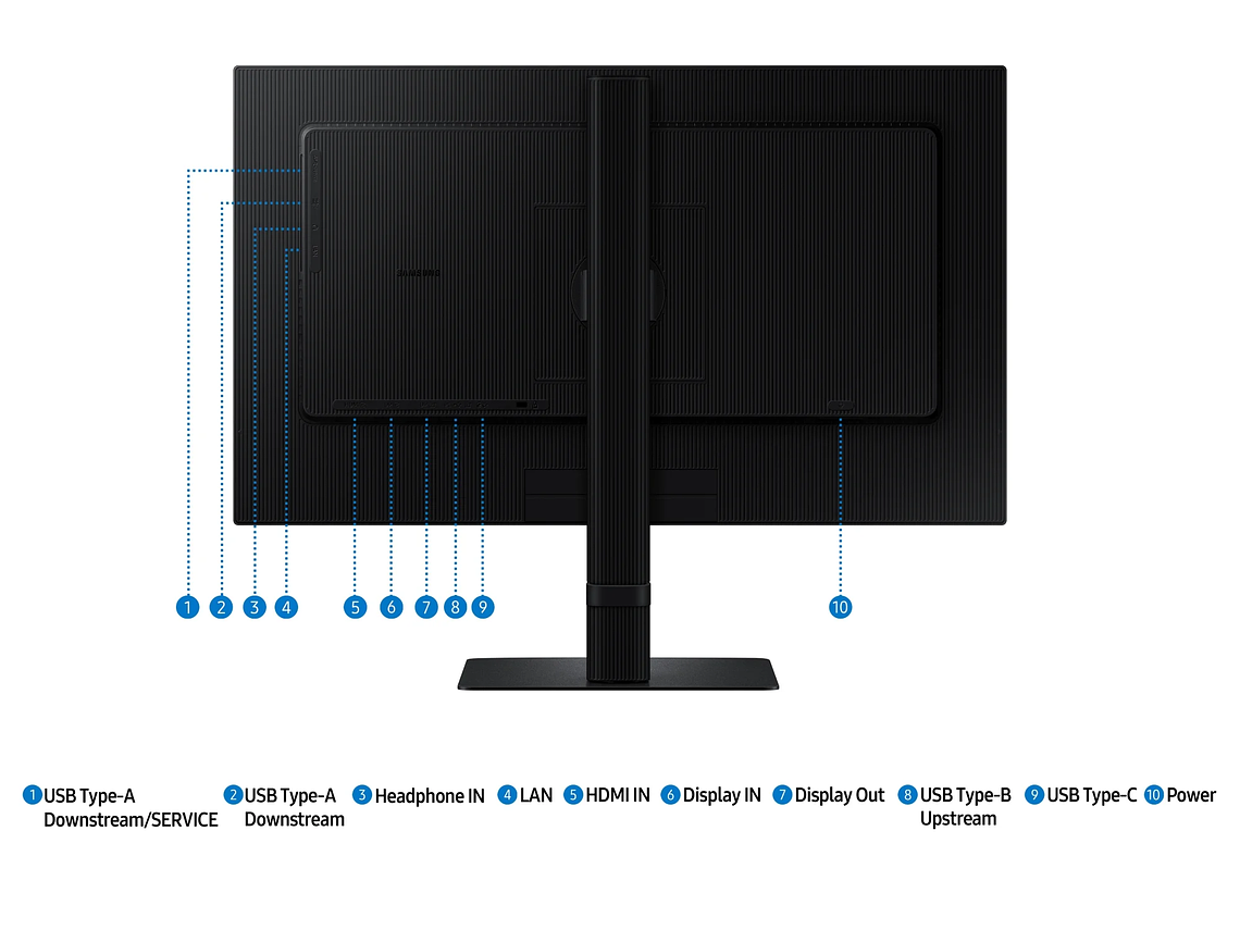 MONITOR SAMSUNG 24' S60UD VIEWFINITY S6 QHD 100HZ HIGH RESOLUTION PLANO 4