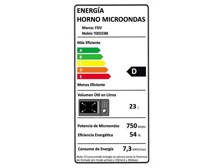 EMPOTRADO MICROONDAS FDV PRESTIGE 25 LITROS 8