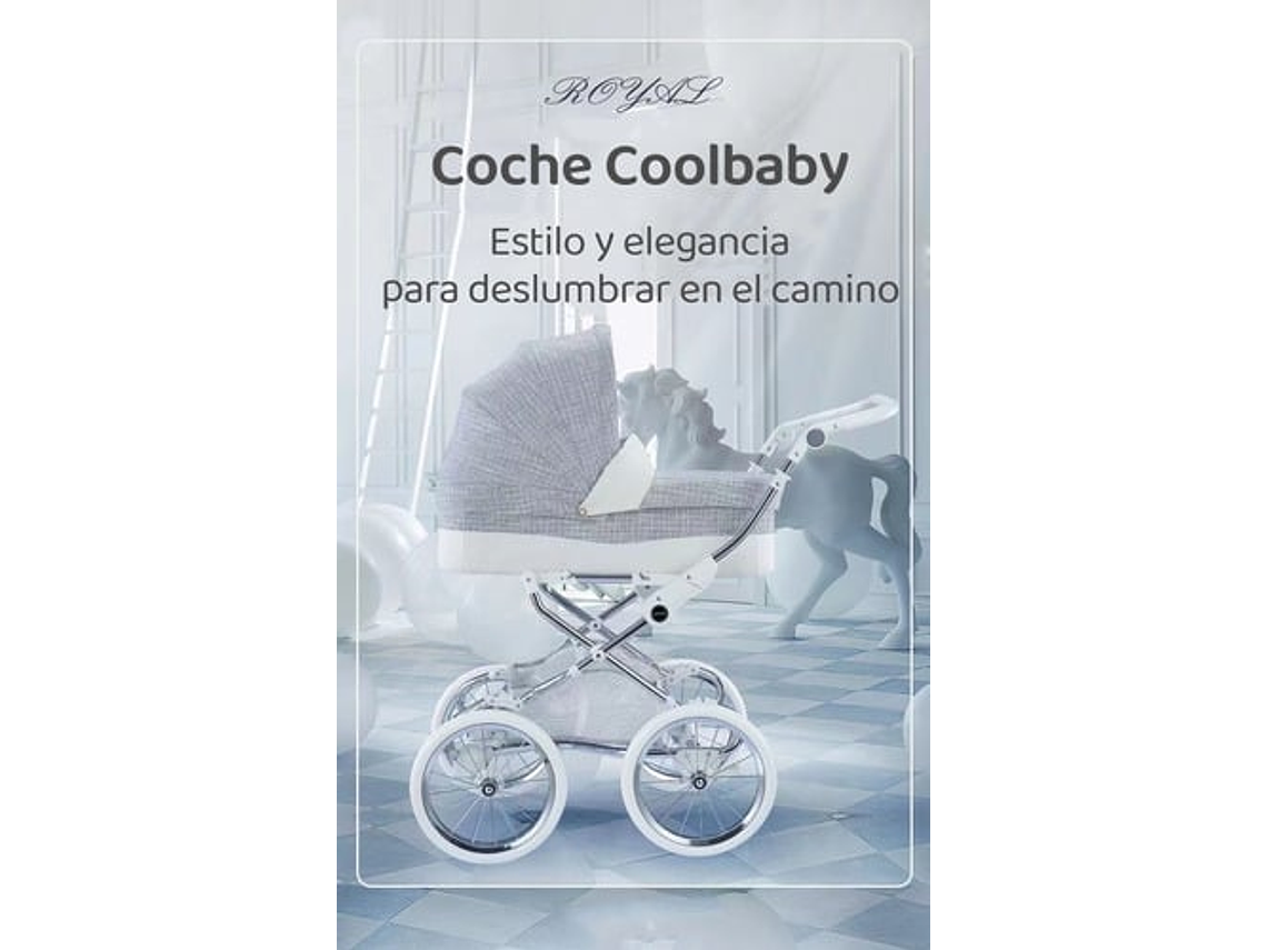 COCHE LUJOSO ROYAL DE COOLBABY 2 PIEZAS GRIS BY LUBABYCAS 2