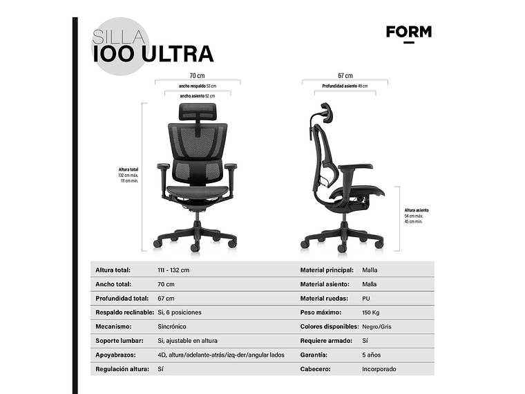 SILLA IOO ULTRA NEGRO FORM 9