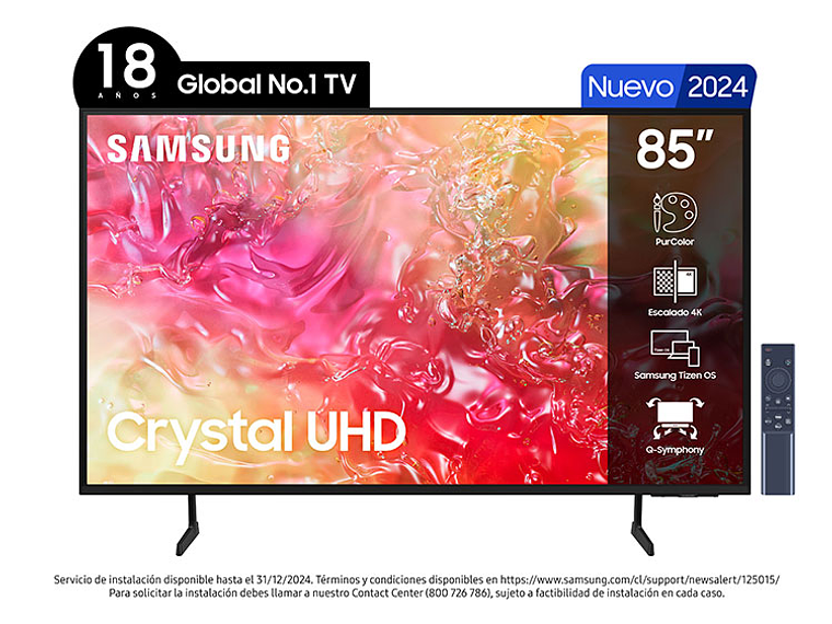 TELEVISOR SMART TV SAMSUNG LED 4K UHD 85” CRISTAL DU7000 1