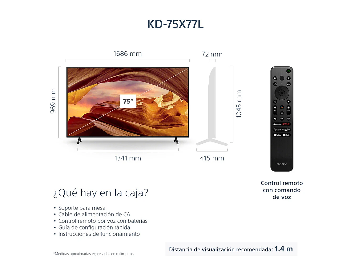 SMART TV SONY 4K ULTRA HD 75