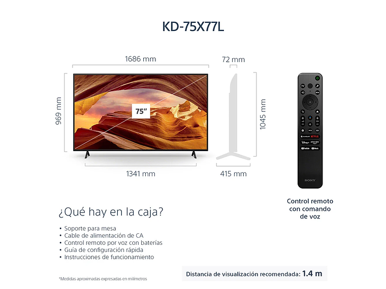 SMART TV SONY 4K ULTRA HD 75