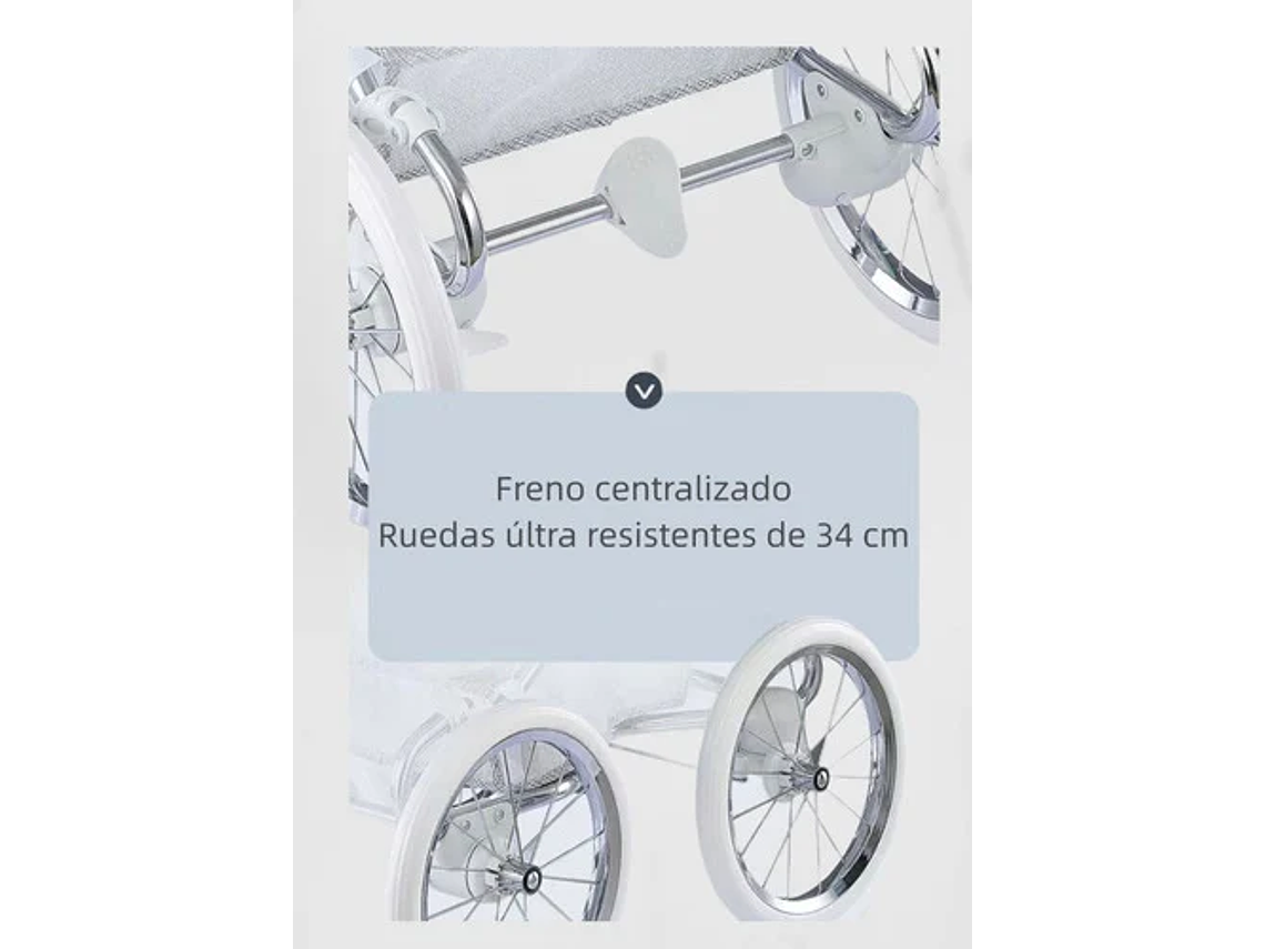 COCHE LUJOSO ROYAL DE COOLBABY 2 PIEZAS GRIS BY LUBABYCAS 7