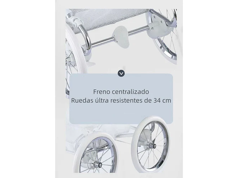 COCHE LUJOSO ROYAL DE COOLBABY 2 PIEZAS GRIS BY LUBABYCAS 7