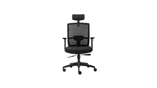 SILLA DE OFICINA TAYLOR SYNCRO CON CABECERO COLOR NEGRO