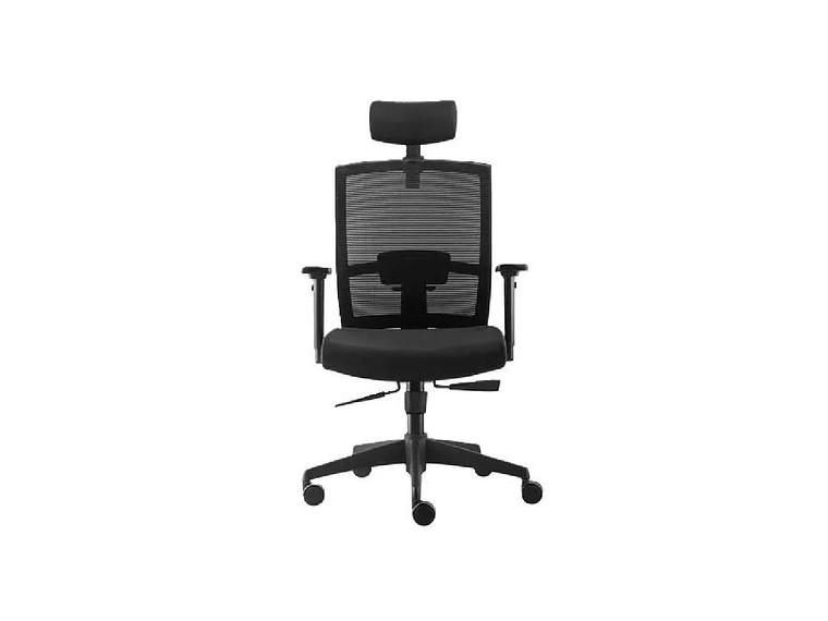 SILLA DE OFICINA TAYLOR SYNCRO CON CABECERO COLOR NEGRO 1