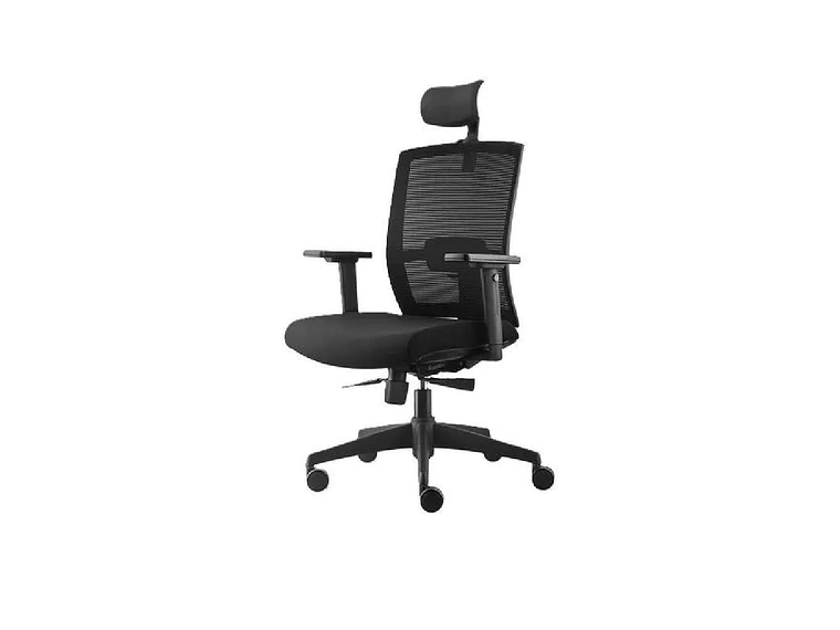 SILLA DE OFICINA TAYLOR SYNCRO CON CABECERO COLOR NEGRO 2