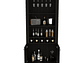 BAR FMFURNITURE ALTO 5 BOTELLEROS Y PORTACOPAS FM 003C CAFÉ OSCURO NEGRO - Miniatura 5