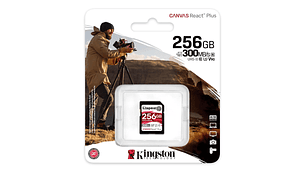 TARJETA MEMORIA SD KINGSTON CANVAS REACT PLUS 256GB 300MB/S