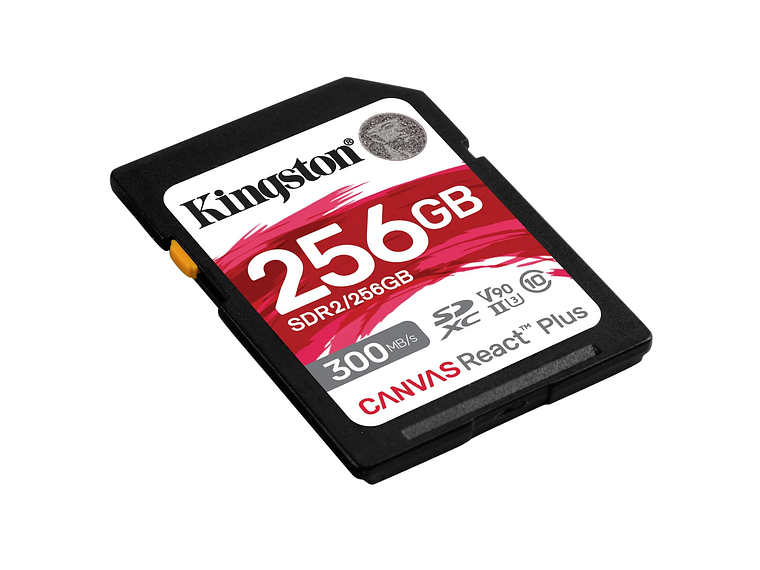 TARJETA MEMORIA SD KINGSTON CANVAS REACT PLUS 256GB 300MB/S 2