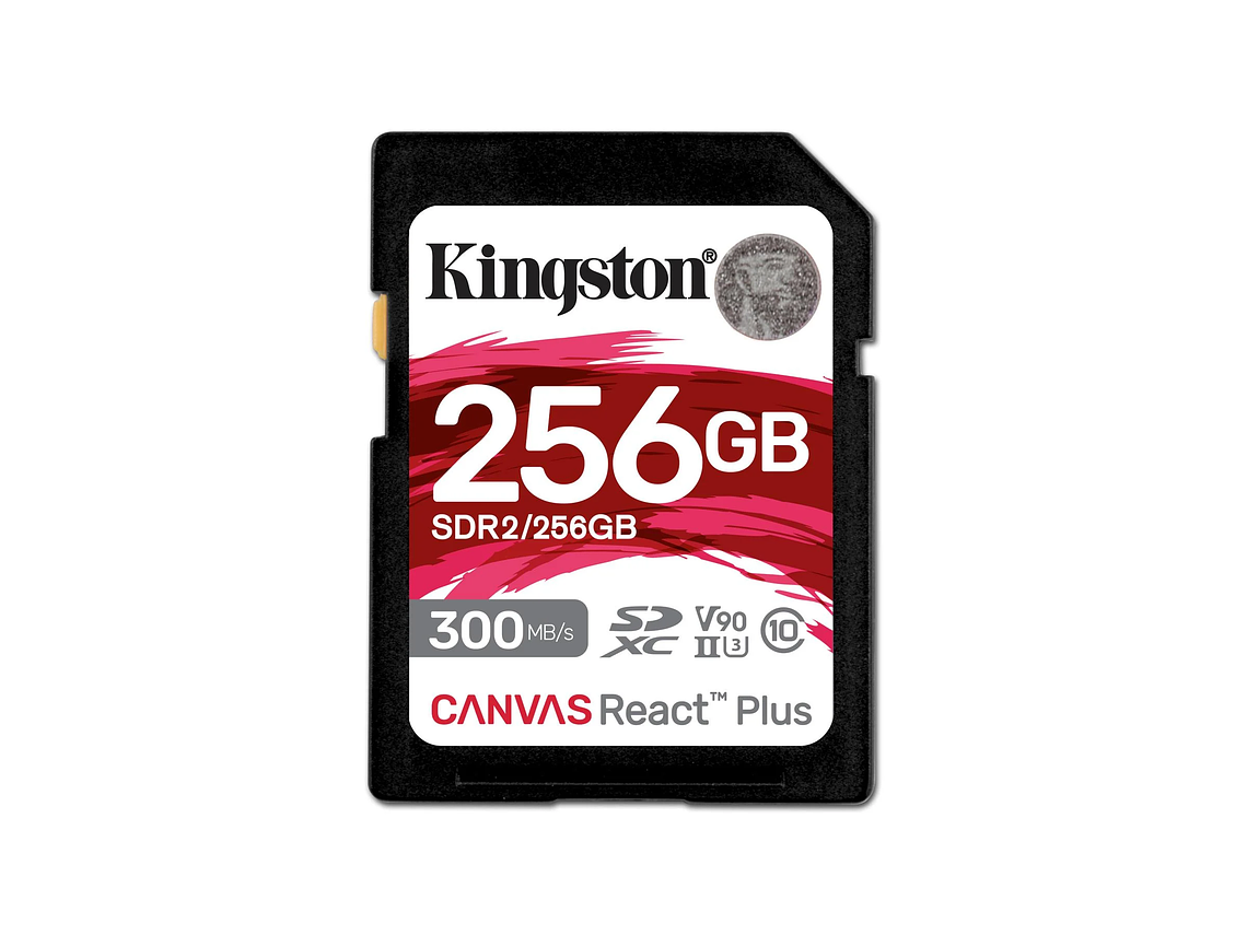 TARJETA MEMORIA SD KINGSTON CANVAS REACT PLUS 256GB 300MB/S 3