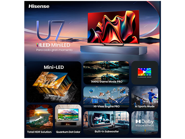 SMART TV HISENSE MINI LED UHD 4K 75