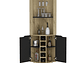 BAR FMFURNITURE ESQUINERO 5 BOTELLEROS 2 PUERTAS FM 008C CAFE CLARO - Miniatura 4