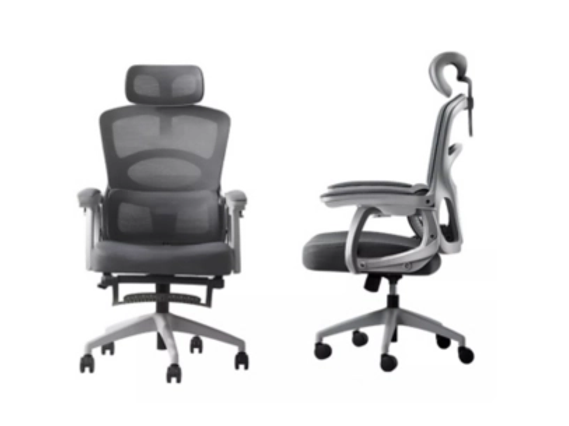 SILLA DE OFICINA ERGONÓMICA CON REPOSAPIERNAS Y RECLINABLE 2
