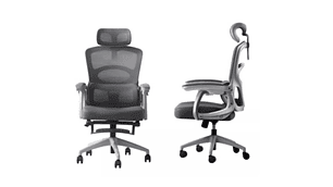 SILLA DE OFICINA ERGONÓMICA CON REPOSAPIERNAS Y RECLINABLE