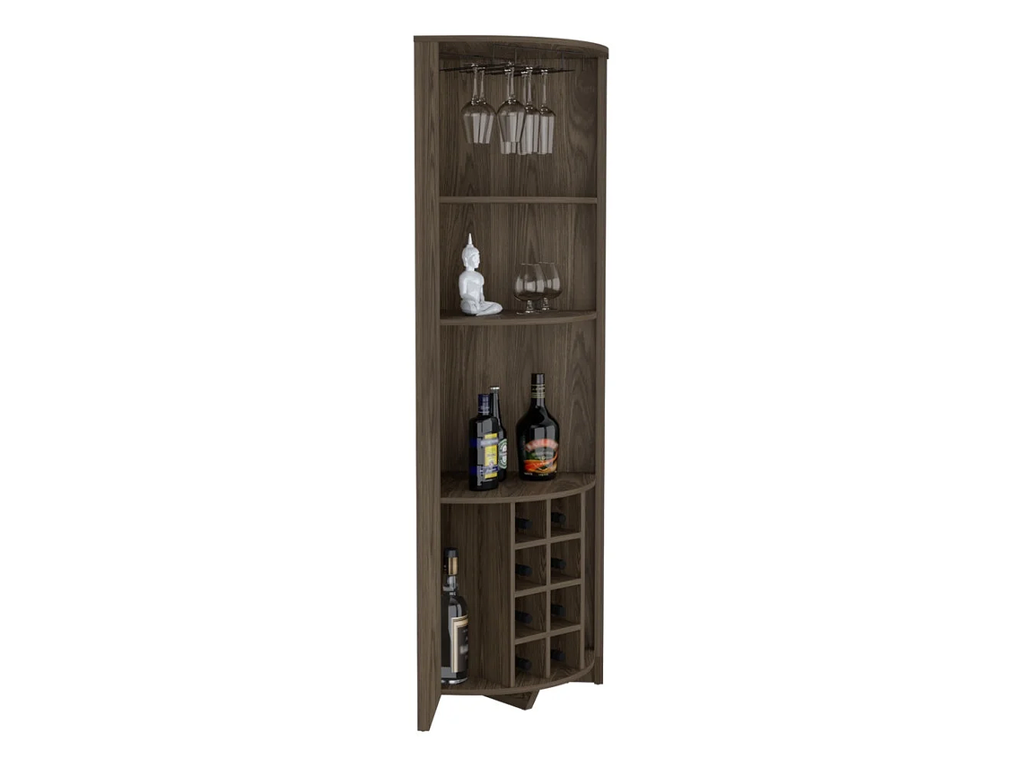 BAR FMFURNITURE ESQUINERO 8 BOTELLEROS Y PORTACOPAS FM 002O CAFE 2