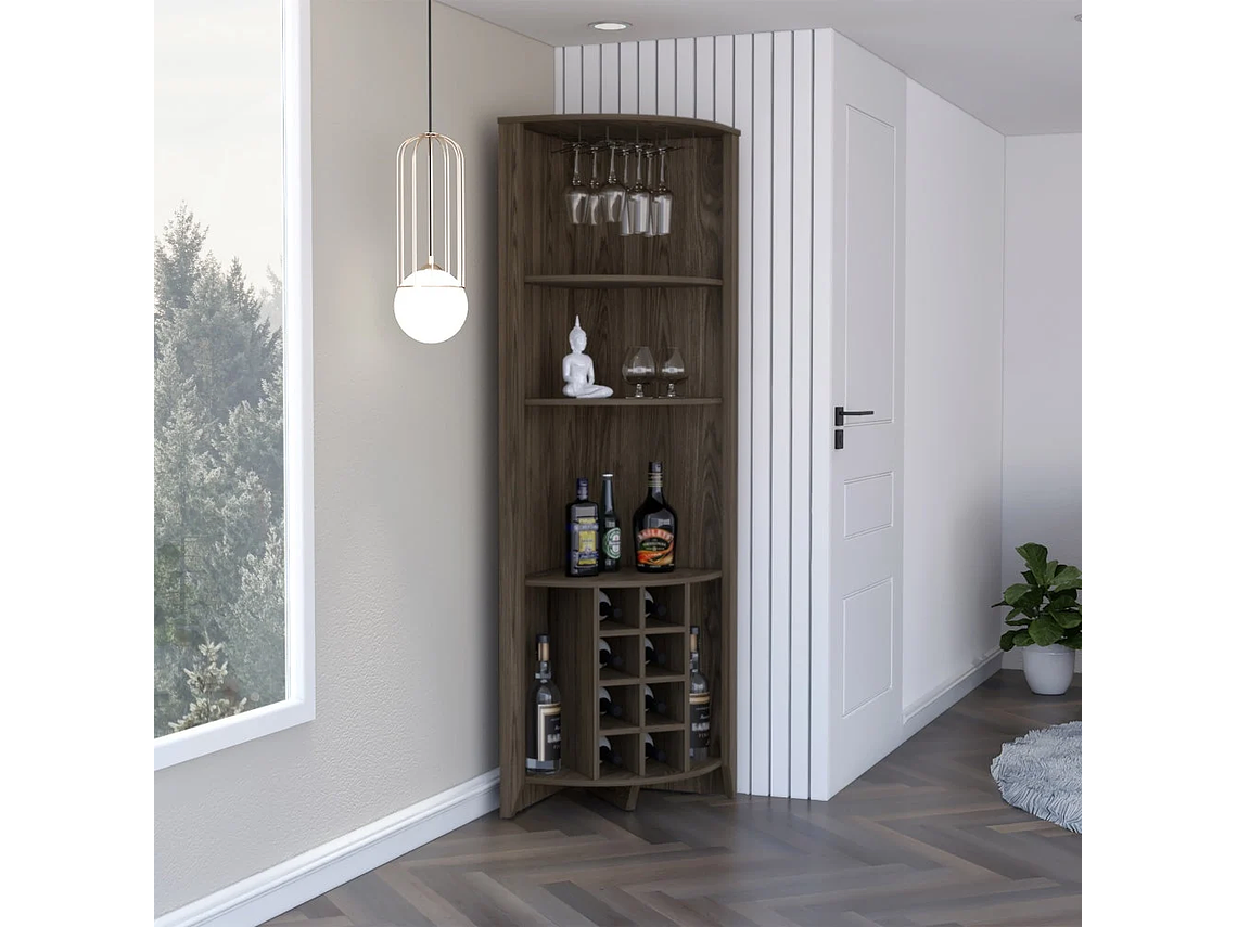 BAR FMFURNITURE ESQUINERO 8 BOTELLEROS Y PORTACOPAS FM 002O CAFE 4