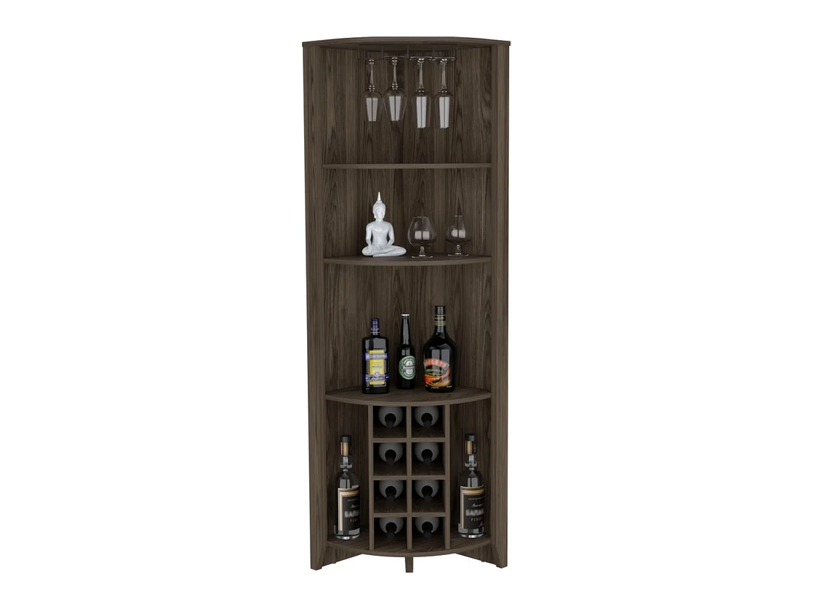 BAR FMFURNITURE ESQUINERO 8 BOTELLEROS Y PORTACOPAS FM 002O CAFE 6