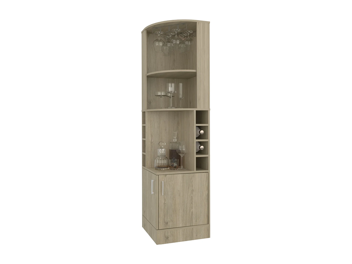 BAR FMFURNITURE ESQUINERO SOPORTE COPAS FM 001C CAFE CLARO 2