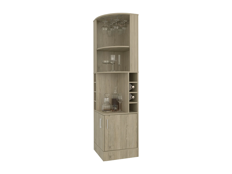 BAR FMFURNITURE ESQUINERO SOPORTE COPAS FM 001C CAFE CLARO 2