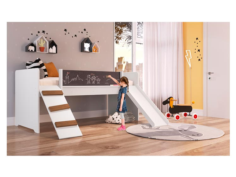 CAMA TRANSICIÓN INFANTIL KIDSCOOL PLAYGROUND BLANCO 2