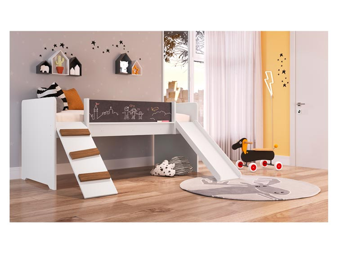 CAMA TRANSICIÓN INFANTIL KIDSCOOL PLAYGROUND BLANCO 3