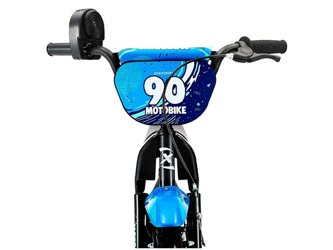 BICICLETA INFANTIL OXFORD MOTOBIKE NEGRO/AZUL ARO 16 5