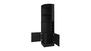 BAR FMFURNITURE ESQUINERO SOPORTE COPAS FM 001N NEGRO