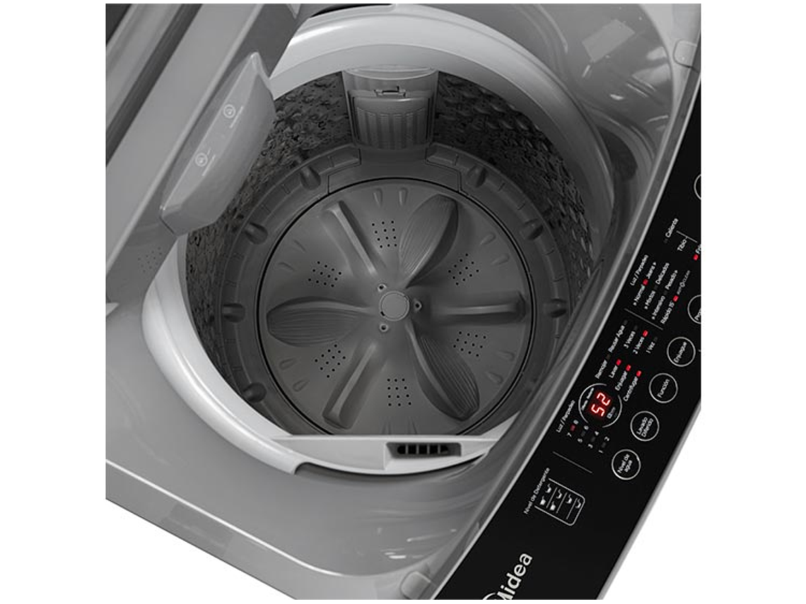 LAVADORA CARGA SUPERIOR MIDEA MLS-095GE04N 9.5KG GRAFITO 9