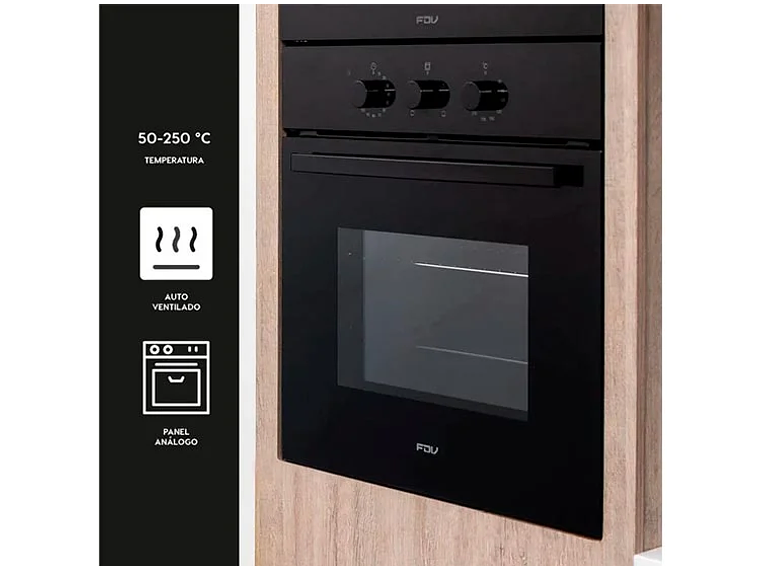 HORNO ELÉCTRICO FDV EMPOTRABLE 57 L DESIGN BLACK 2