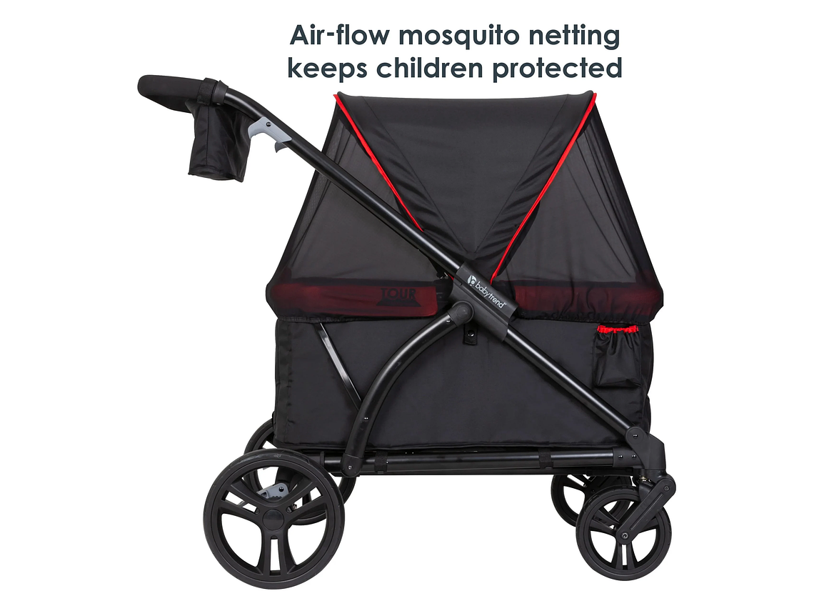 CARRO PASEO WAGON Y COCHE DOBLE MUV EXPEDITION 2 EN 1 MARS RED 6