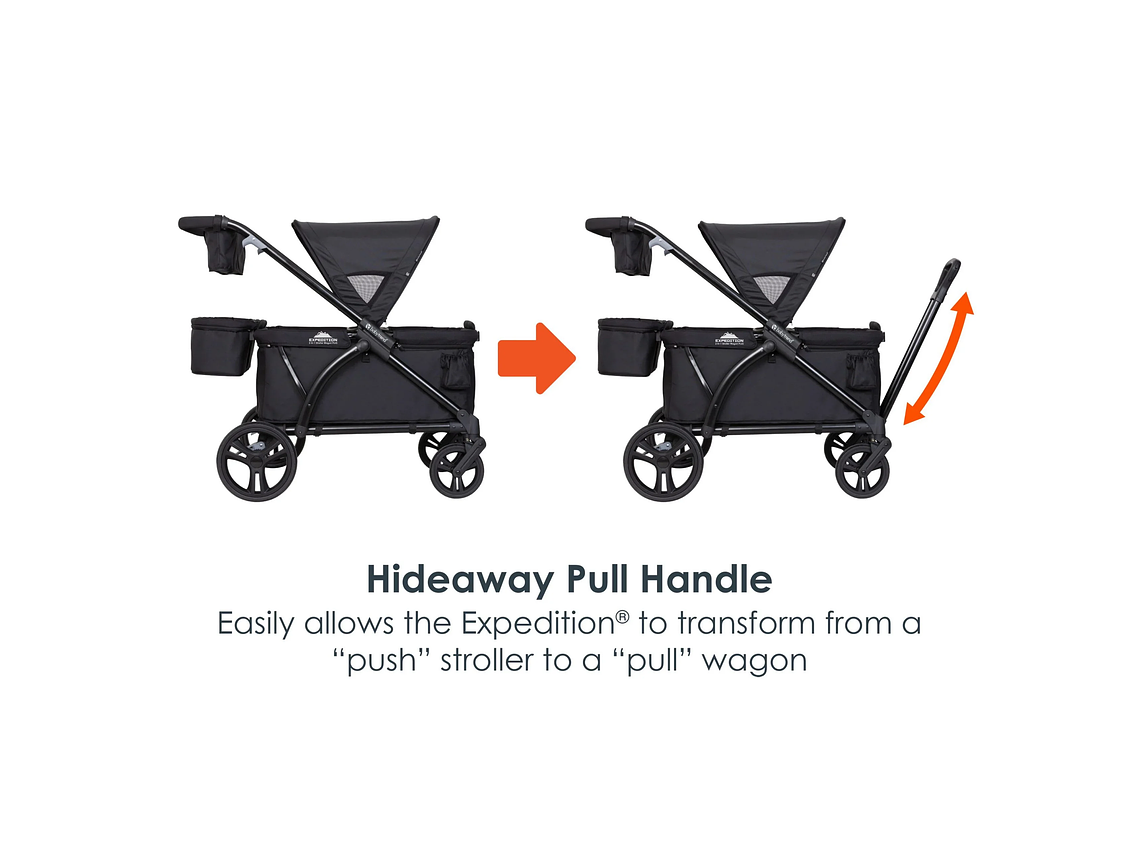 CARRO PASEO WAGON Y COCHE DOBLE MUV EXPEDITION 2 EN 1 MARS RED 7