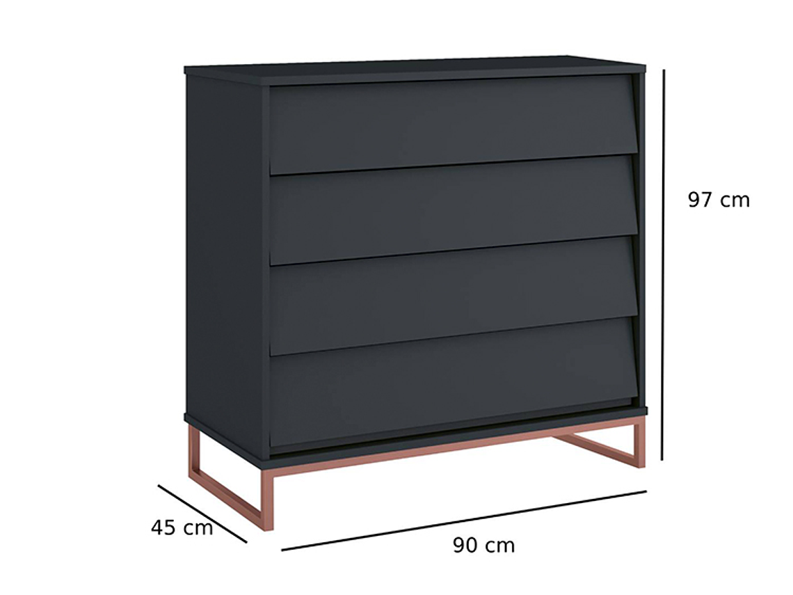CÓMODA KIDSCOOL NOAH DESIGN 23029 GRAFITO 2