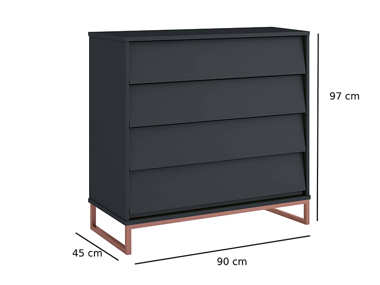 CÓMODA KIDSCOOL NOAH DESIGN 23029 GRAFITO 2