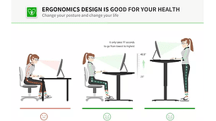 ESCRITORIO DE LUJO ERGONOMICO ELECTRICO DE 140 CM CON ALTURA AJUSTABLE