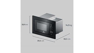 MICROONDAS EMPOTRABLE MADEMSA 27 LITROS DIGITAL MM32EN NEGRO