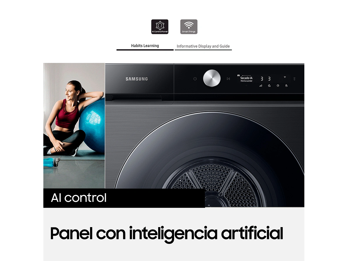 SECADORA DE ROPA BOMBA DE CALOR SAMSUNG BE SPOKE DV17B9750CV 17KG NEGRO 6