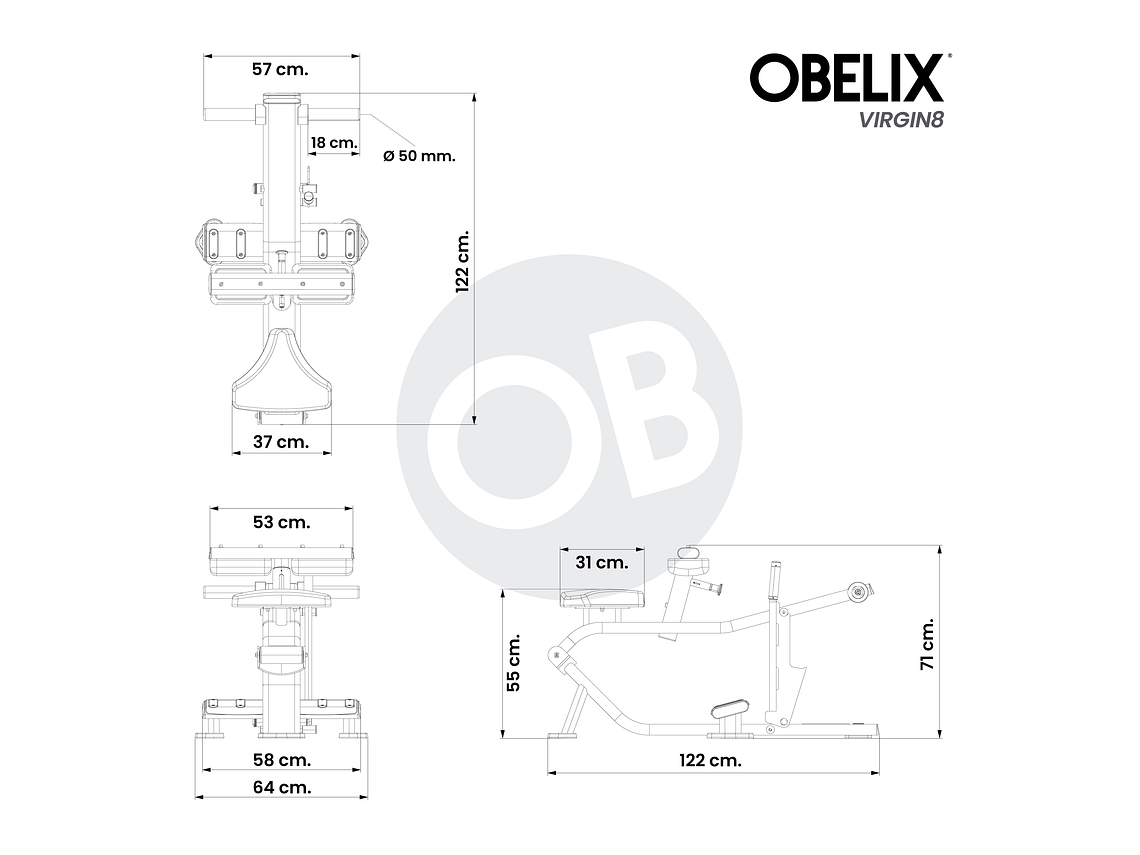 Elevación de Talones Sentado V8 Series | Obelix 2