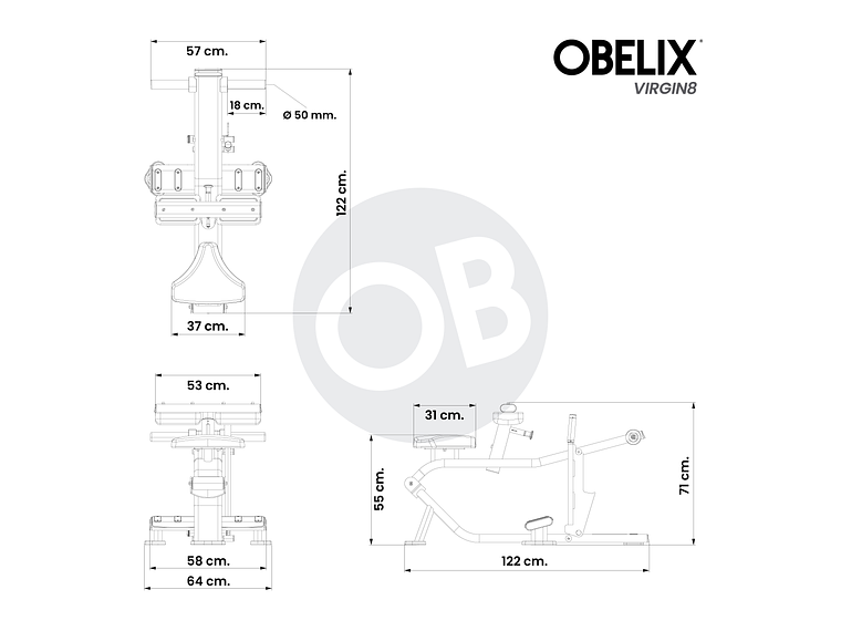Elevación de Talones Sentado V8 Series | Obelix 2