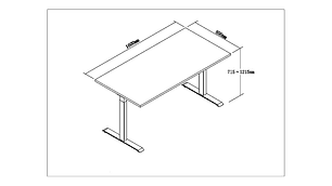 ESCRITORIO ELECTRICO DE ALTURA REGULABLE JX003-1 P160