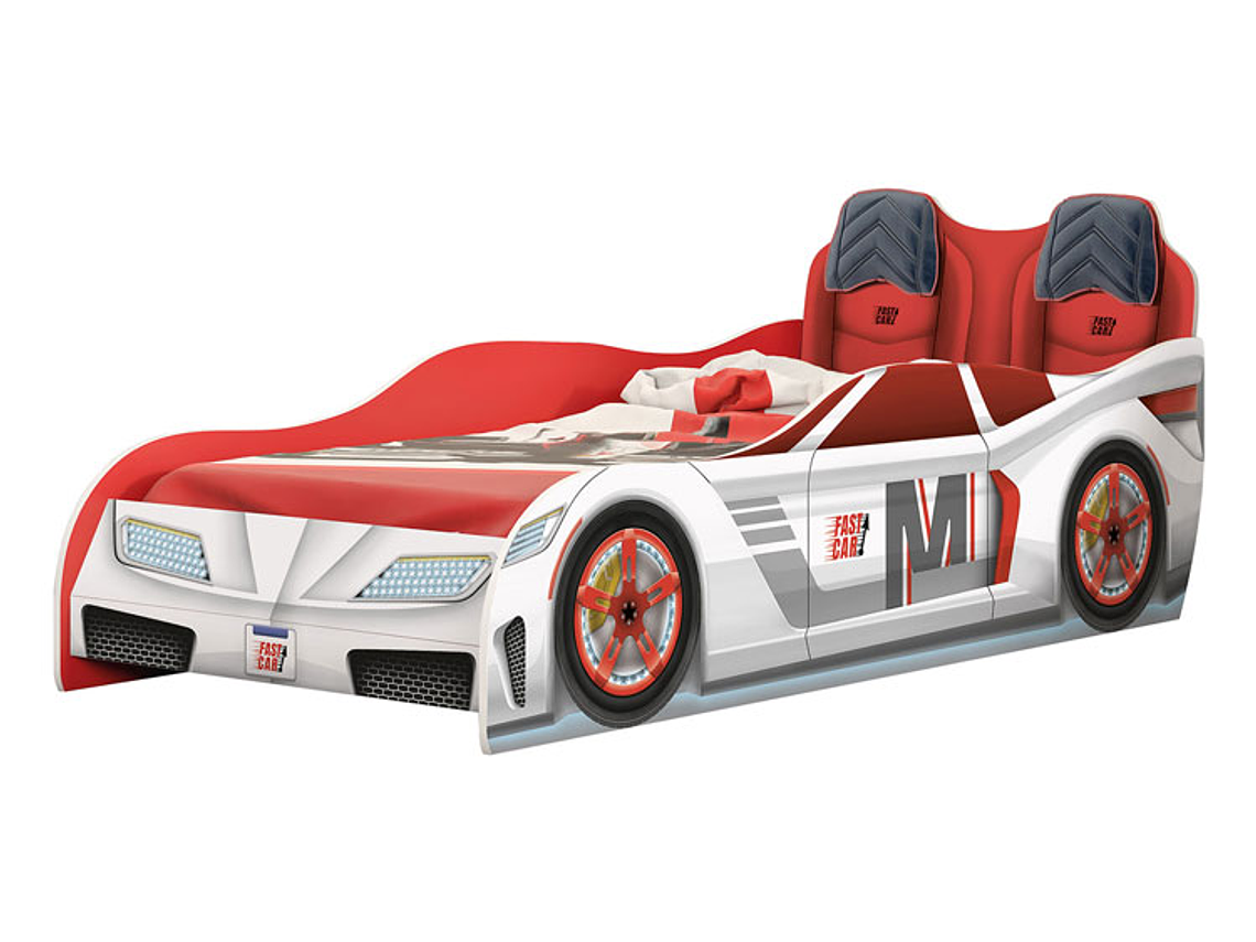 CAMA TRANSICIÓN INFANTIL KIDSCOOL FAST CAR BLANCO 1