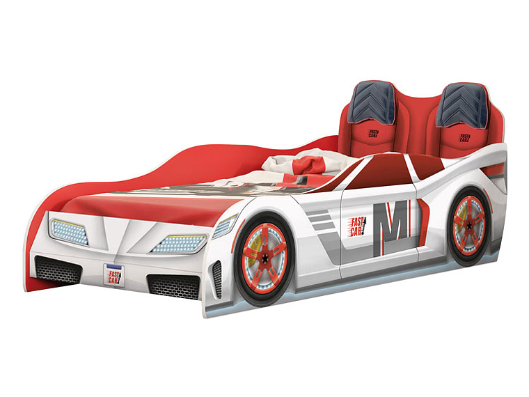 CAMA TRANSICIÓN INFANTIL KIDSCOOL FAST CAR BLANCO 1