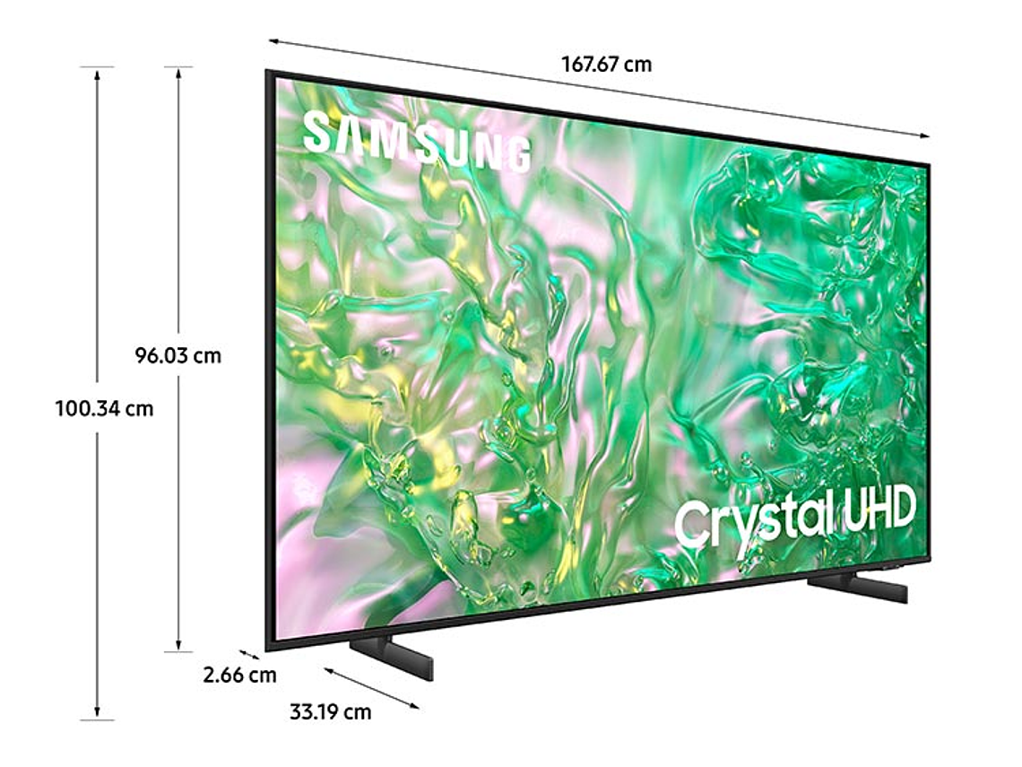 SMART TV SAMSUNG 4K UHD 75” CRYSTAL DU8000 2024 4