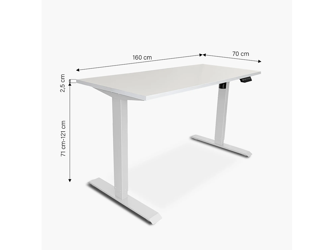 ESCRITORIO FORM OFFICE COSMO ELÉCTRICO 160X70 METAL 4