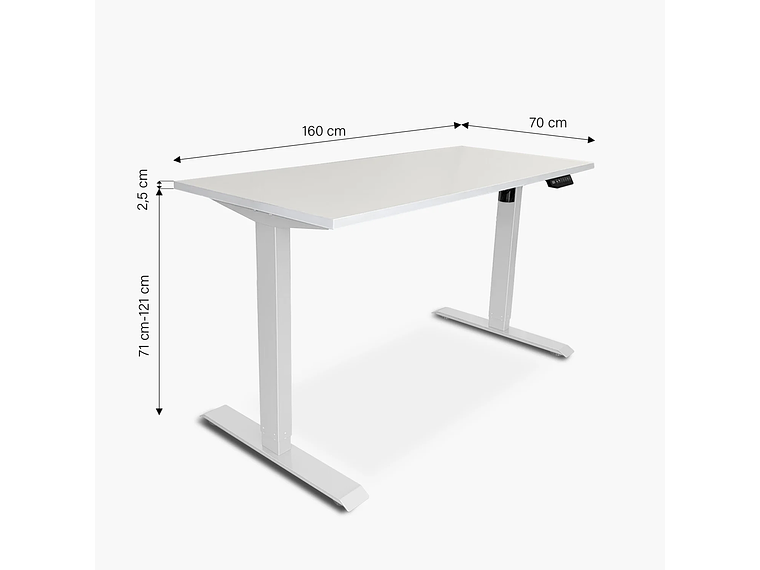 ESCRITORIO FORM OFFICE COSMO ELÉCTRICO 160X70 METAL 4