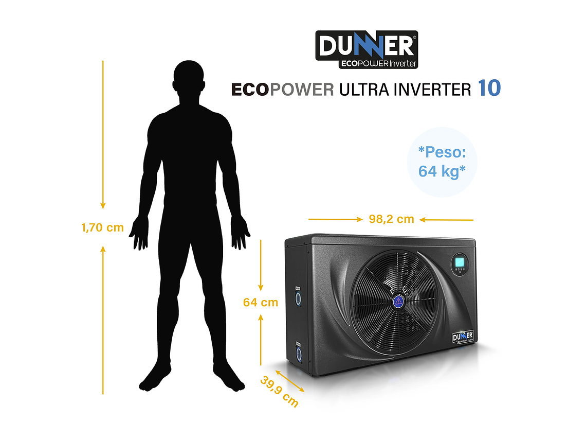 BOMBA DE CALOR DUNNER BOMBAS CALOR ECOPOWER ULTRA INVERTER-10 PISCINA HASTA 30M3 4