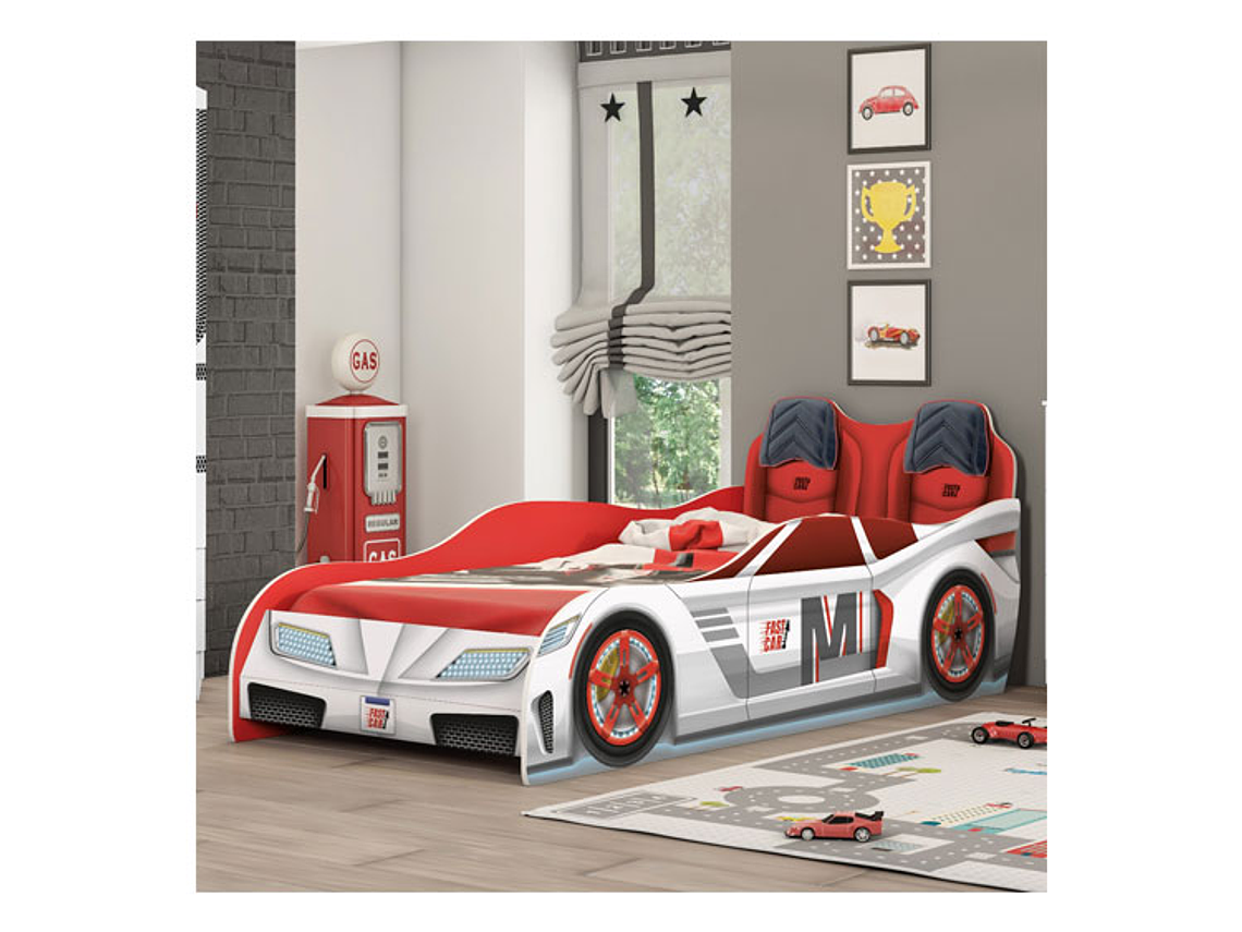 CAMA TRANSICIÓN INFANTIL KIDSCOOL FAST CAR BLANCO 4